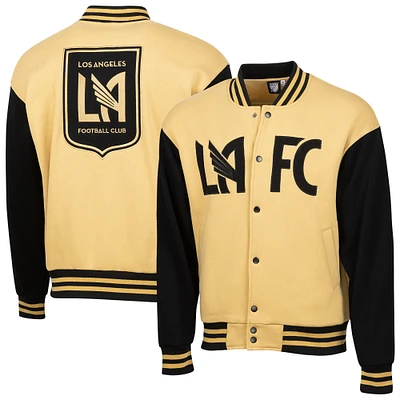 Men's Sport Design Sweden  Gold LAFC Fast Break Varsity Full-Snap Jacket