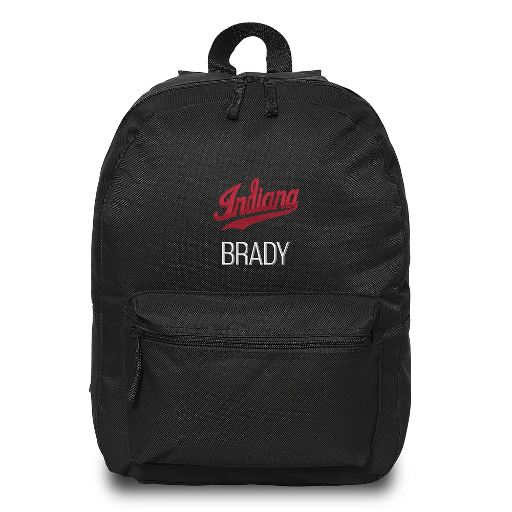 Chad & Jake Black Indiana Hoosiers Personalized Backpack