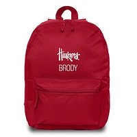 Chad & Jake  Red Nebraska Huskers Personalized Backpack