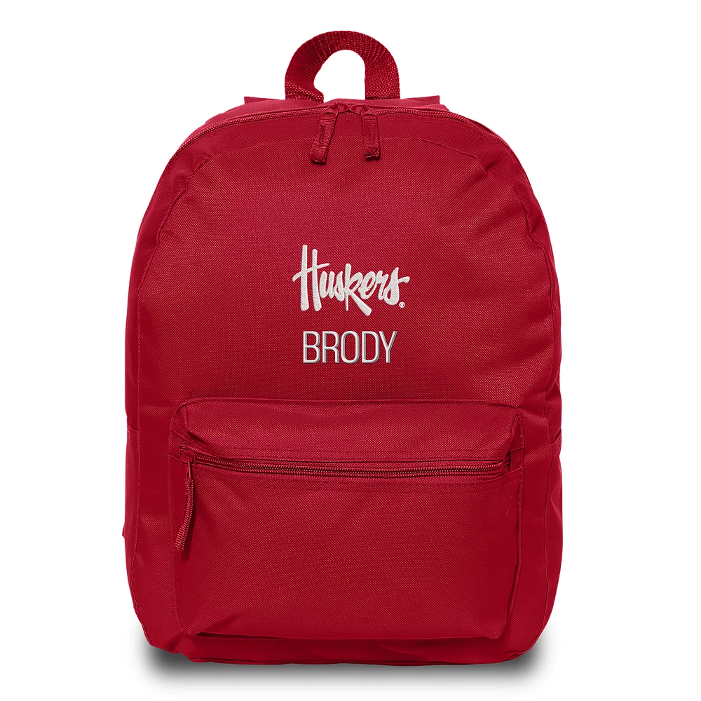 Chad & Jake Red Nebraska Huskers Personalized Backpack