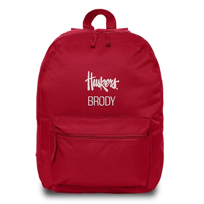 Chad & Jake  Red Nebraska Huskers Personalized Backpack