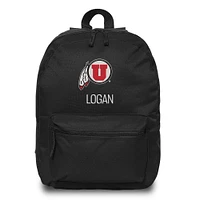 Chad & Jake  Black Utah Utes Personalized Backpack