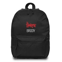 Chad & Jake Black Nebraska Huskers Personalized Backpack