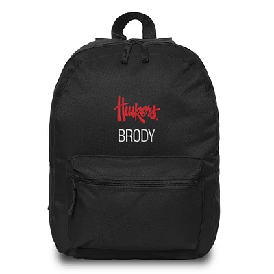 Chad & Jake Black Nebraska Huskers Personalized Backpack