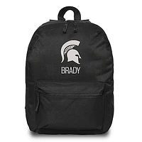 Chad & Jake  Black Michigan State Spartans Personalized Backpack
