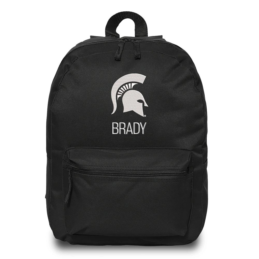 Chad & Jake Black Michigan State Spartans Personalized Backpack