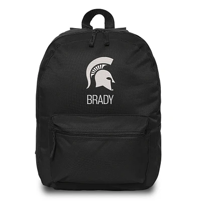 Chad & Jake  Black Michigan State Spartans Personalized Backpack