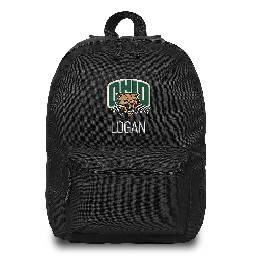 Chad & Jake Black Ohio Bobcats Personalized Backpack