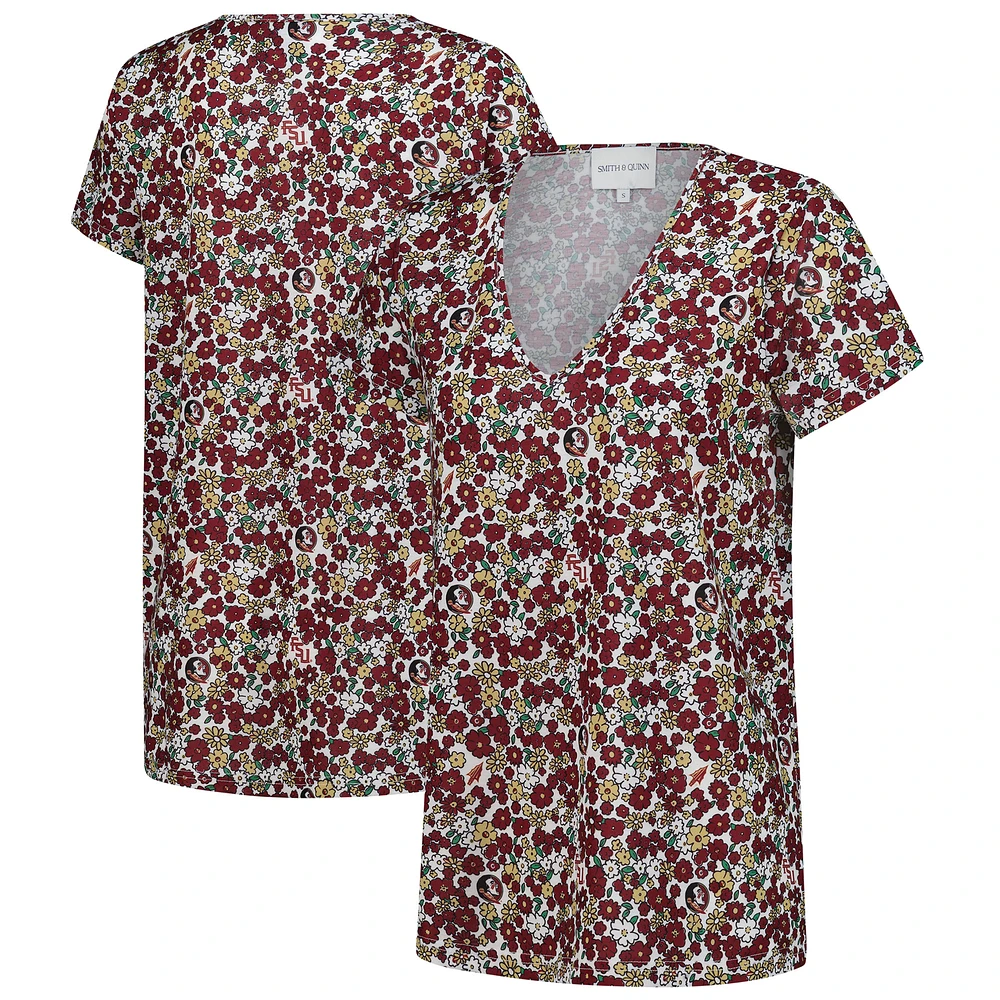 Women's Smith & Quinn Garnet Florida State Seminoles Blake V-Neck T-Shirt