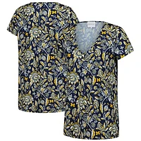 Women's Smith & Quinn  Navy Michigan Wolverines Blake V-Neck T-Shirt