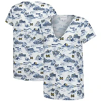 Women's Smith & Quinn  White Michigan Wolverines Blake V-Neck T-Shirt