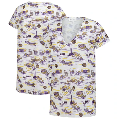 Women's Smith & Quinn White LSU Tigers Blake V-Neck T-Shirt