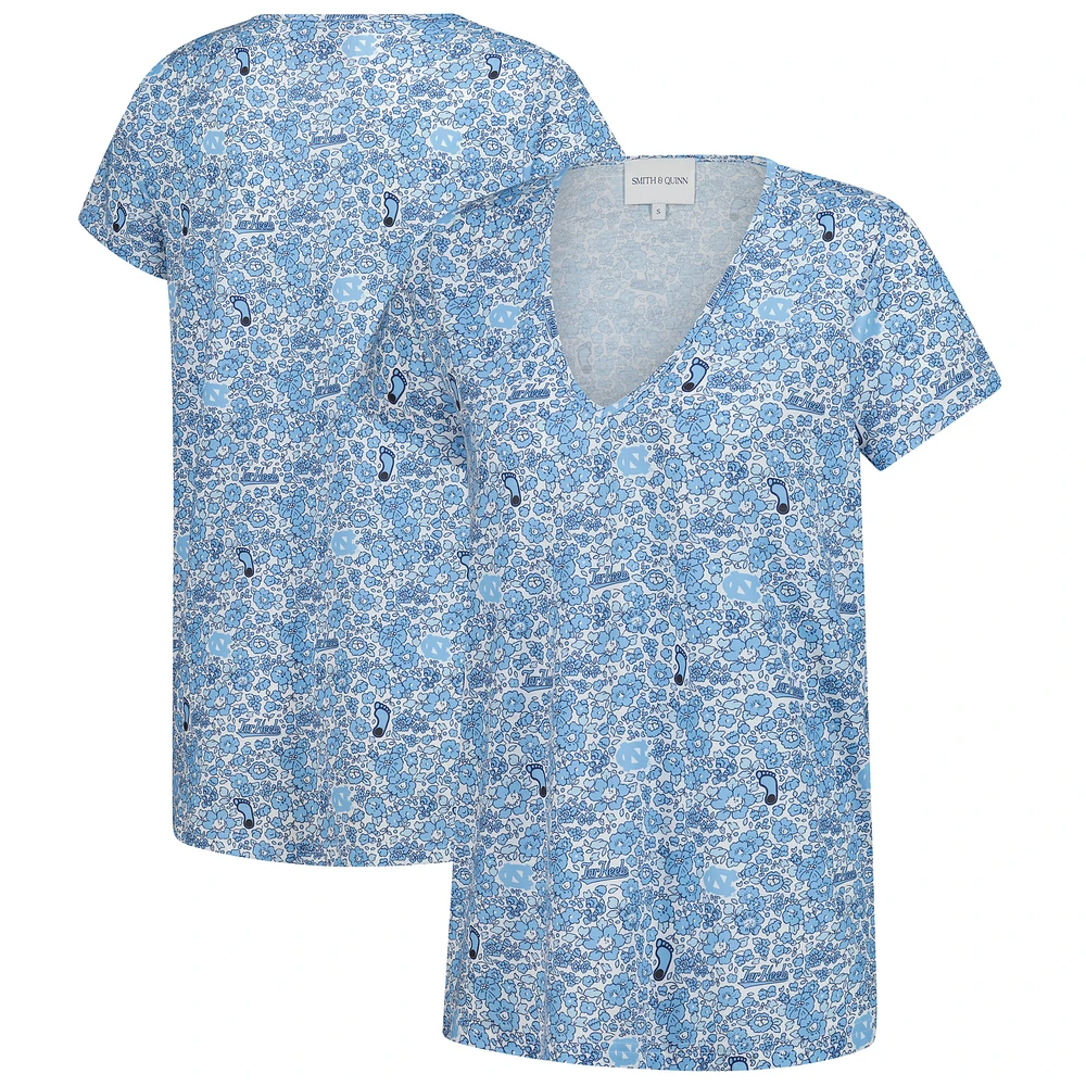 Women's Smith & Quinn Carolina Blue North Tar Heels Blake V-Neck T-Shirt