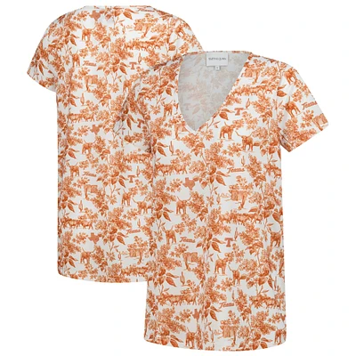 Women's Smith & Quinn White Texas Longhorns Blake V-Neck T-Shirt