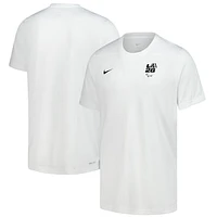 Men's Nike  White LA28 Paralympics Performance Coaches T-Shirt