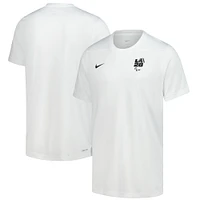 Men's Nike  White LA28 Paralympics Performance Coaches T-Shirt