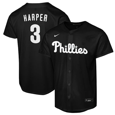Youth Nike Bryce Harper Black Philadelphia Phillies Lights Out Replica Player Jersey