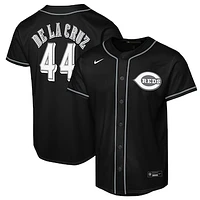 Youth Nike Elly De La Cruz Black Cincinnati Reds Lights Out Replica Player Jersey