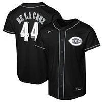 Youth Nike Elly De La Cruz Black Cincinnati Reds Lights Out Replica Player Jersey