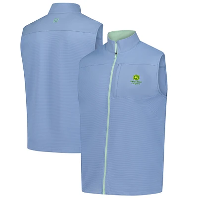 Men's FootJoy Blue John Deere Classic Ottoman Knit Full-Zip Vest