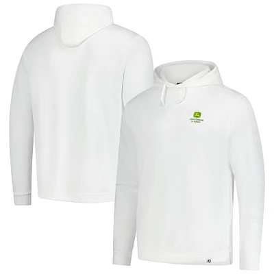 Men's FootJoy White John Deere Classic Lightweight Pullover Hoodie