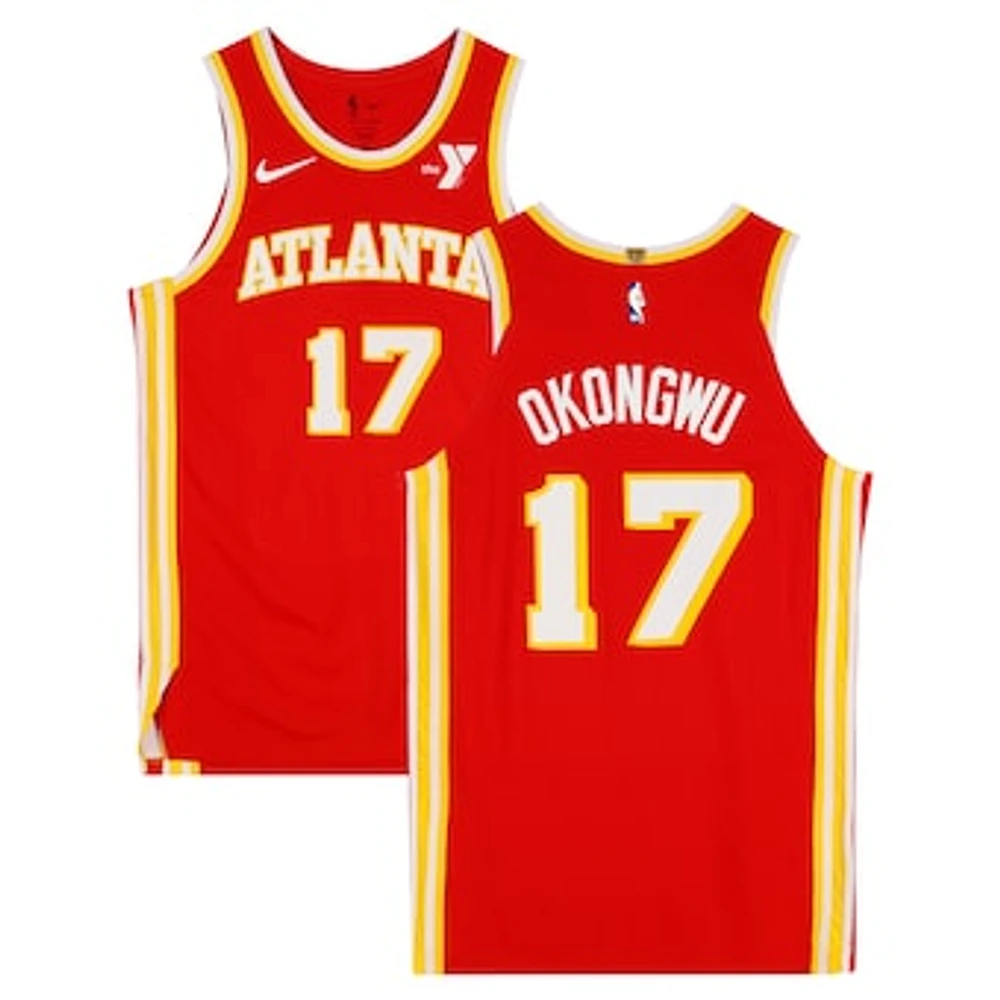 Onyeka Okongwu Atlanta Hawks Game-Used #17 Red Nike Jersey vs. New York Knicks on January 20, 2025 - Size 50+4