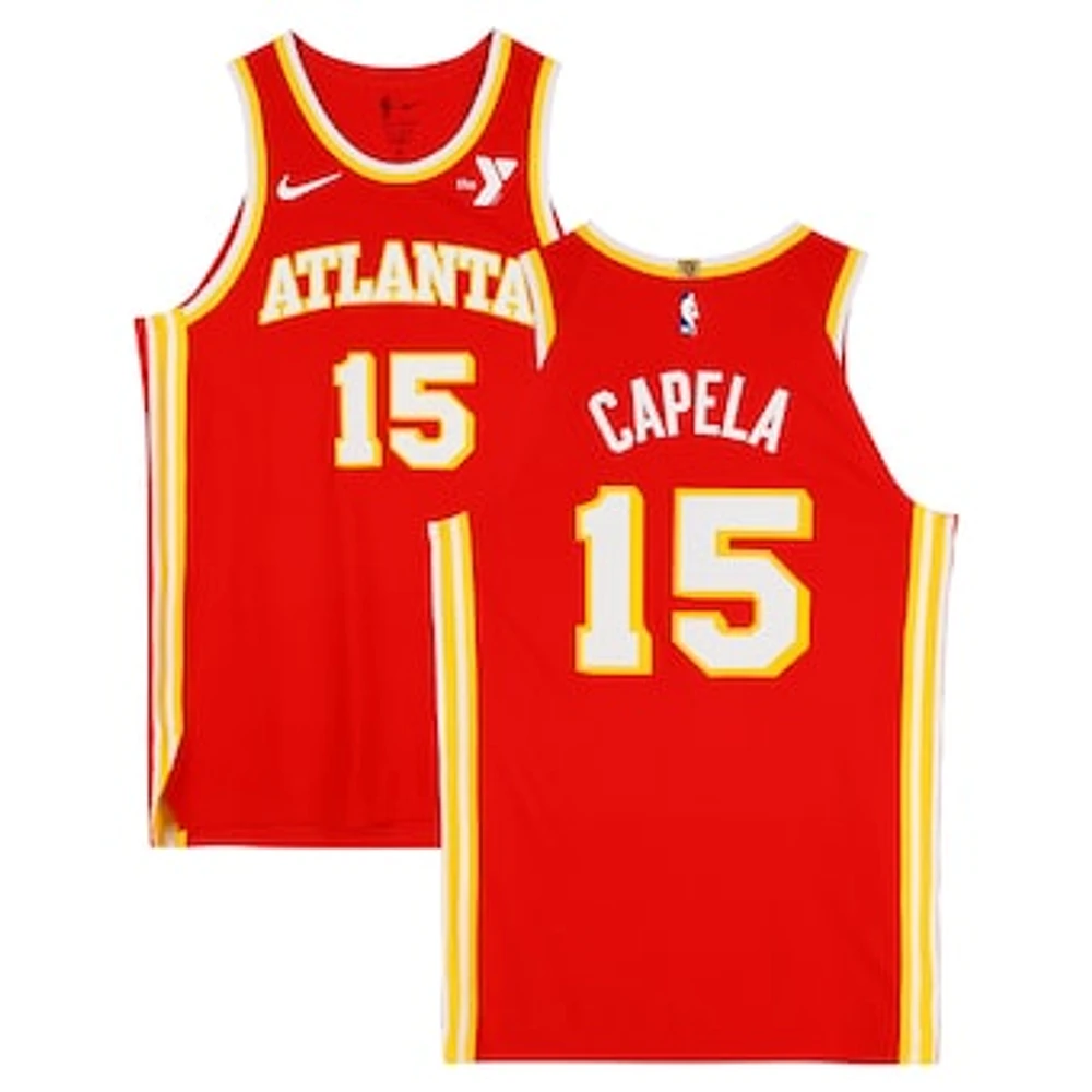 Clint Capela Atlanta Hawks Game-Used #15 Red Nike Jersey vs. Detroit Pistons on January 22, 2025 - Size 52+4