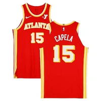 Clint Capela Atlanta Hawks Game-Used #15 Red Nike Jersey vs. Detroit Pistons on January 22, 2025 - Size 52+4