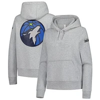 Women's  Gray Minnesota Timberwolves Icon Pullover Hoodie