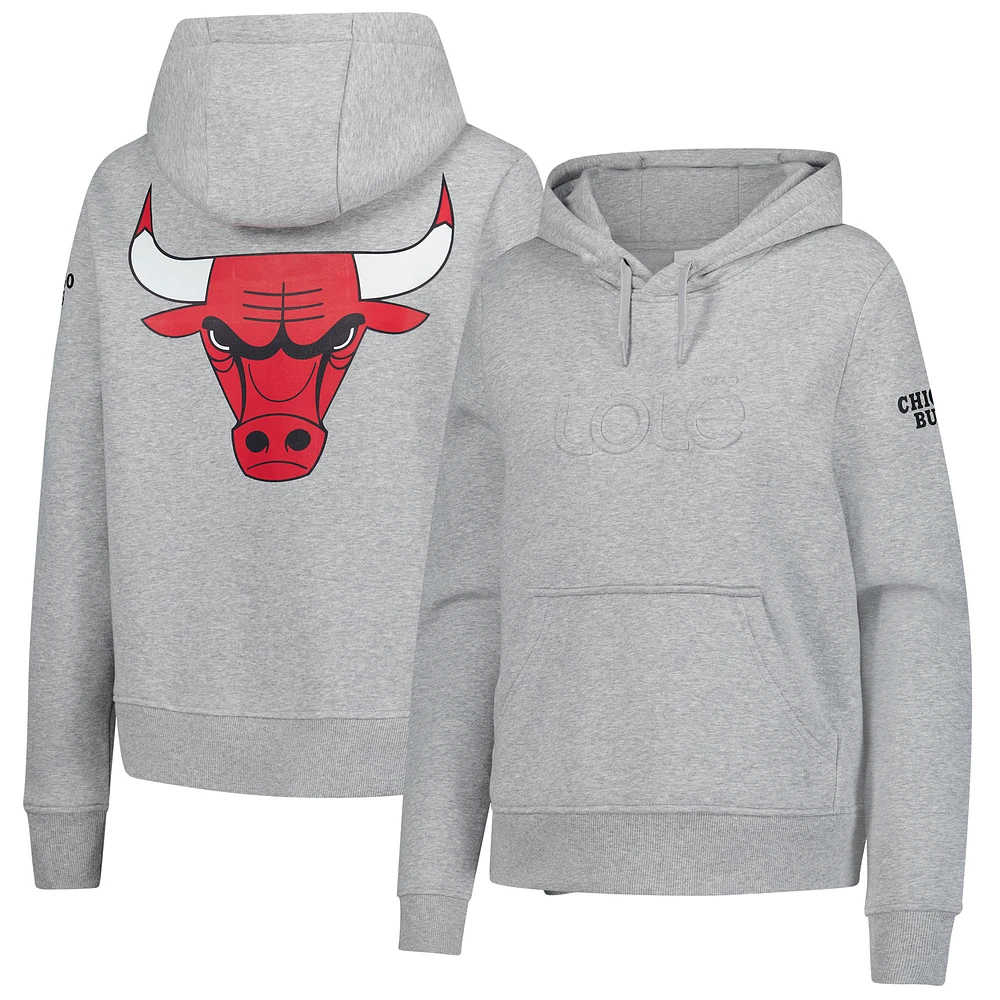 Women's Lolë Gray Chicago Bulls Icon Pullover Hoodie