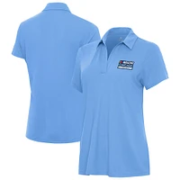 Women's Antigua  Powder Blue NASCAR Chicago Street Race Era V-Neck Polo