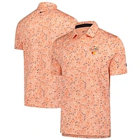 Men's Nike Orange Arnold Palmer Invitational Micro Floral Performance Polo