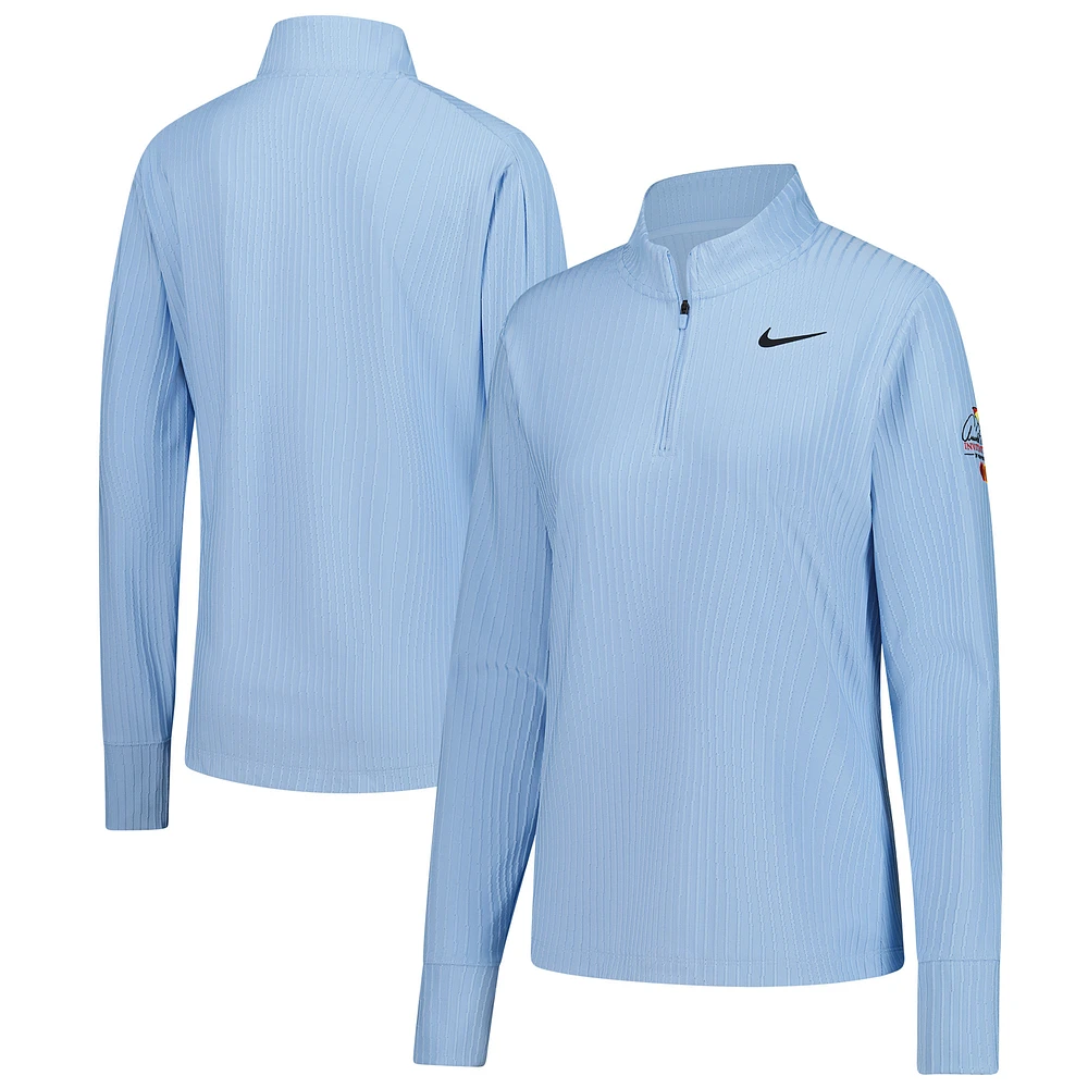 Women's Nike Light Blue Arnold Palmer Invitational Tour Performance Quarter-Zip Pullover