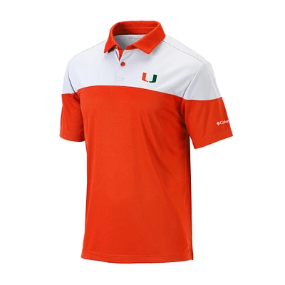 Men's Columbia Orange Miami Hurricanes Omni-Wick Best Ball Polo
