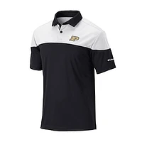 Men's Columbia Black Purdue Boilermakers Omni-Wick Best Ball Polo
