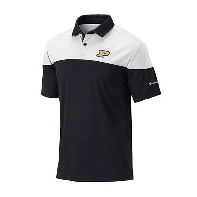 Men's Columbia Black Purdue Boilermakers Omni-Wick Best Ball Polo