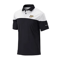 Men's Columbia Black Purdue Boilermakers Omni-Wick Best Ball Polo