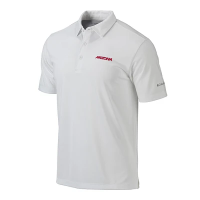 Men's Columbia White Arizona Wildcats Omni-Wick Drive Polo