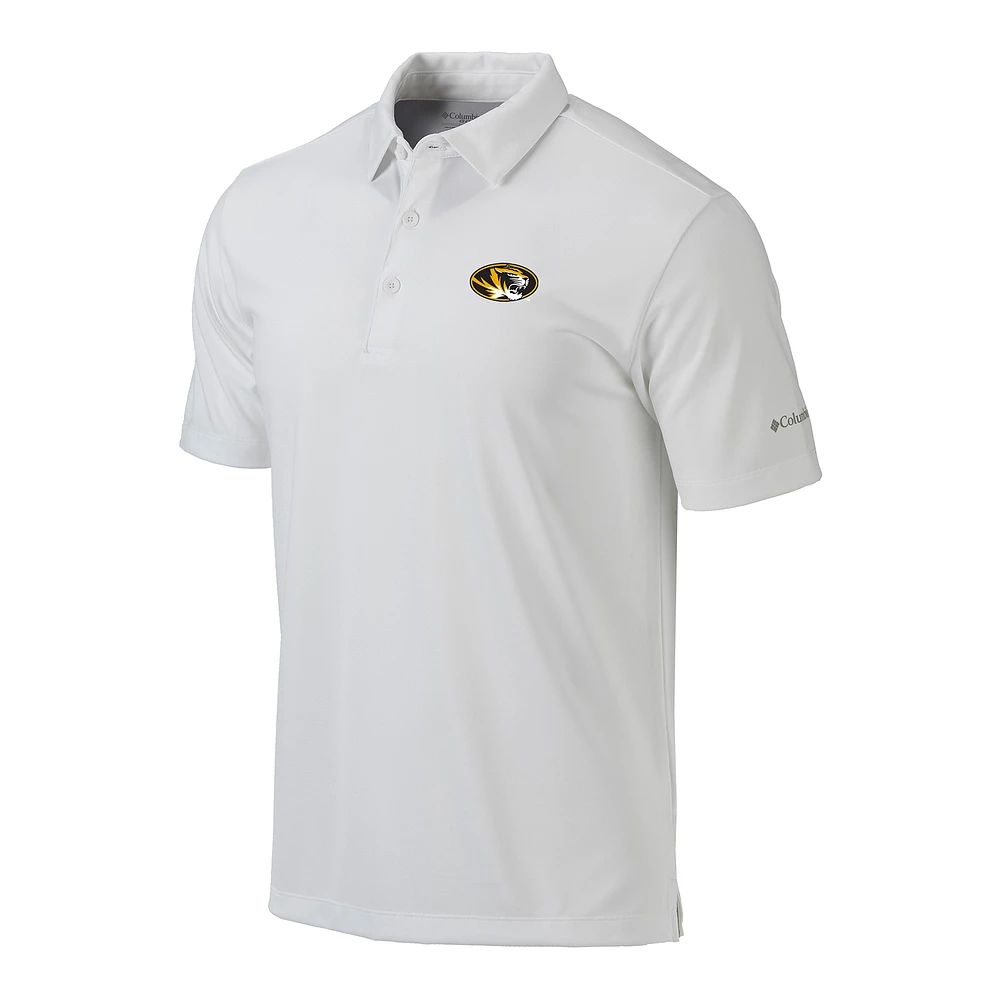 Men's Columbia White Missouri Tigers Omni-Wick Drive Polo