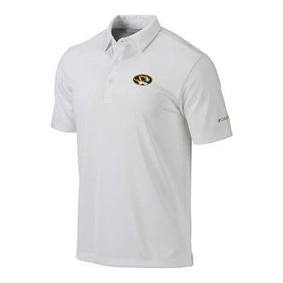 Men's Columbia White Missouri Tigers Omni-Wick Drive Polo