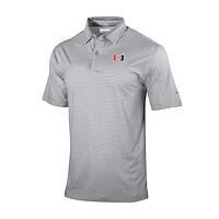 Men's Columbia Gray Miami Hurricanes Omni-Wick Golden Hills Polo