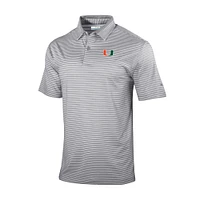 Men's Columbia Gray Miami Hurricanes Omni-Wick Golden Hills Polo