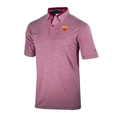 Men's Columbia Cardinal Iowa State Cyclones Omni-Wick Golden Hills Polo