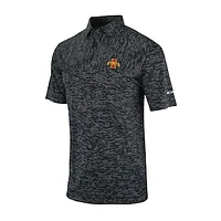 Men's Columbia Black Iowa State Cyclones Omni-Wick Heading Out Polo