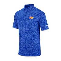 Men's Columbia Royal Kansas Jayhawks Omni-Wick Heading Out Polo