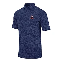 Men's Columbia Navy Virginia Cavaliers Omni-Wick Heading Out Polo
