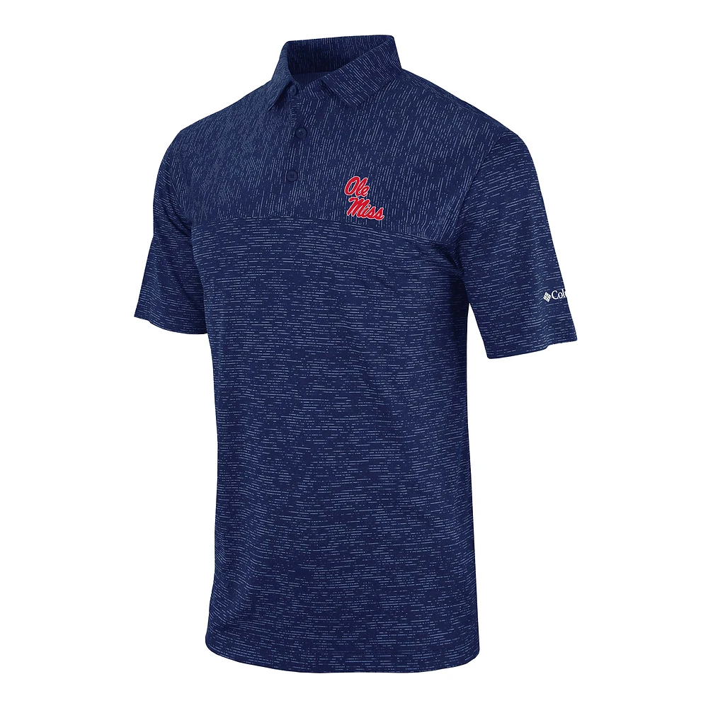 Men's Columbia Navy Ole Miss Rebels Omni-Wick Heading Out Polo