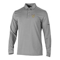 Men's Columbia Gray Vanderbilt Commodores Omni-Wick Pin High Long Sleeve Polo