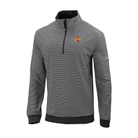 Men's Columbia Black Iowa State Cyclones Omni-Wick Even Lie Quarter-Zip Top