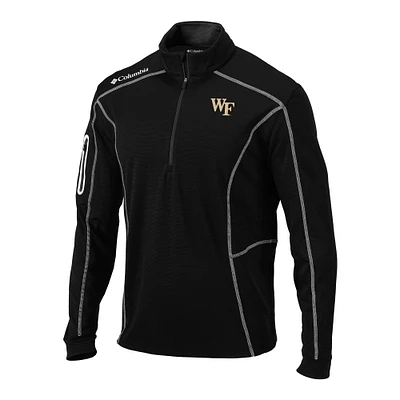 Men's Columbia Black Wake Forest Demon Deacons Omni-Wick Shotgun Quarter-Zip Pullover